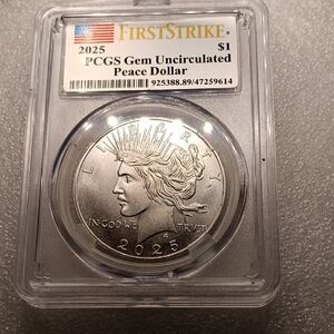 2025 Peace Dollar Silver Coin - FirstStrike Certified